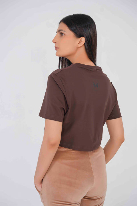 Brown Crop Top
