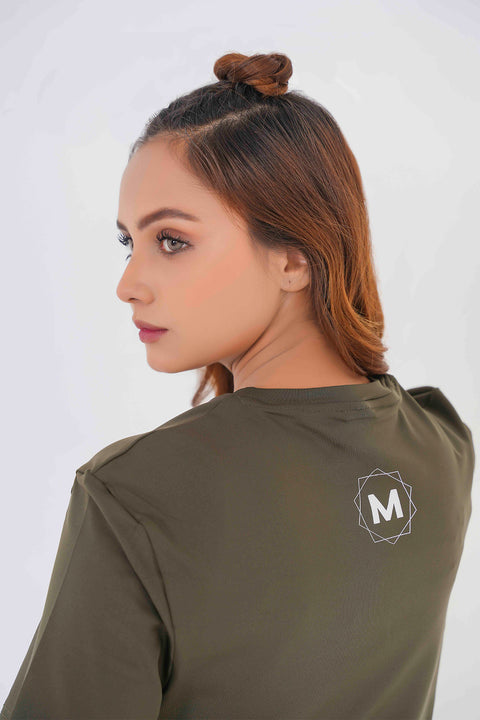 Olive Crop Top