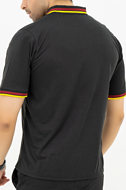 M - Polyester Polo - Black