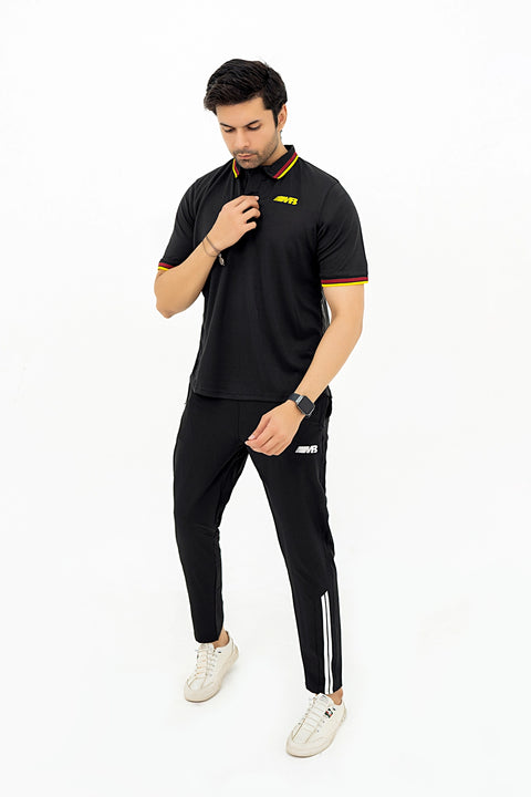 M - Polyester Polo - Black