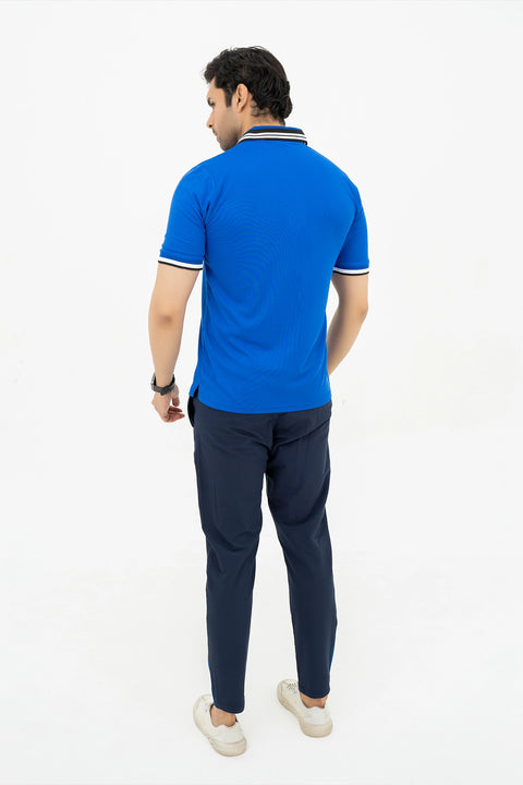 M - Polyester Polo - Royal Blue