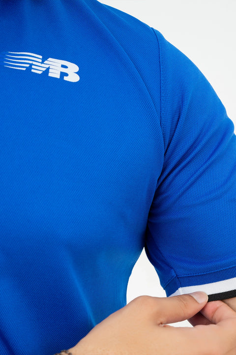M - Polyester Polo - Royal Blue