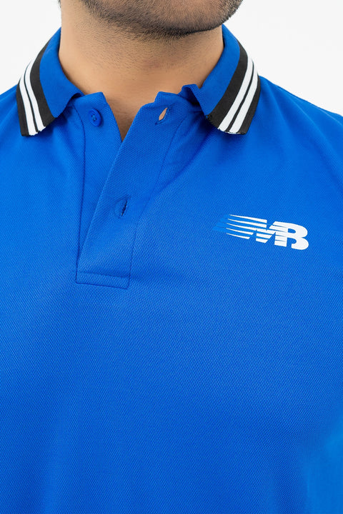 M - Polyester Polo - Royal Blue