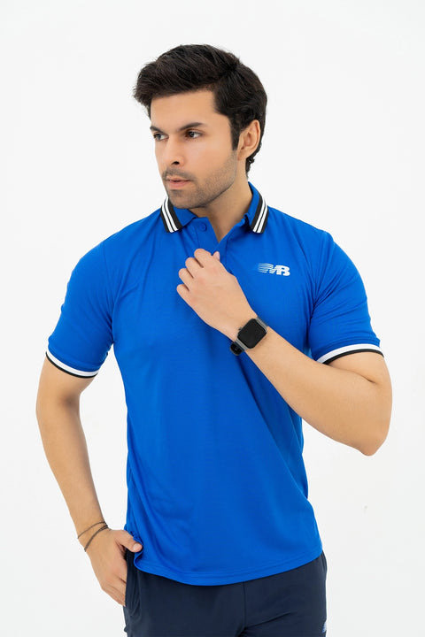 M - Polyester Polo - Royal Blue